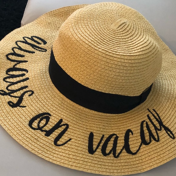 Accessories - Women’s beach floppy sun hat - Always on vacay!